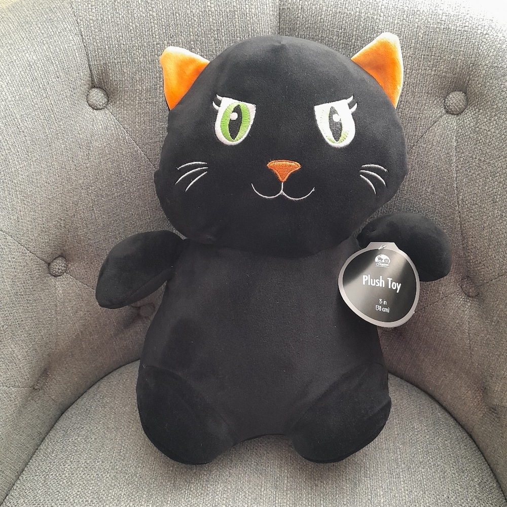 Black Cat Plush Kids Toy NWT Size:15"  Seasonal Collection